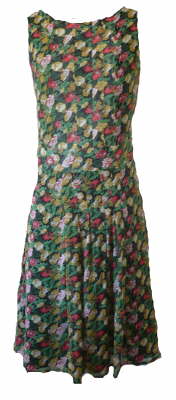 (05) Bloemenkleedje met geplooid bovenpand